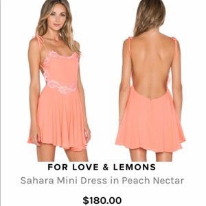 For love and lemons peach dress size M
